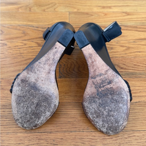 CELINE black wedge sandals size 38 - Picture 5 of 6